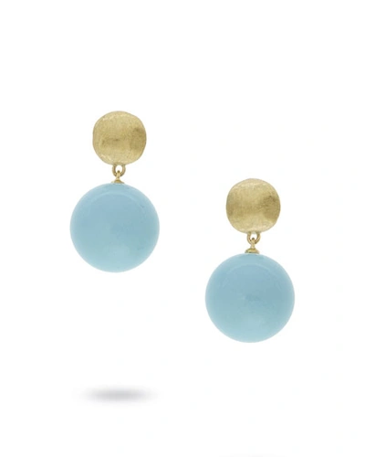 Marco Bicego 18k Gold Africa Small Turquoise Drop Earrings