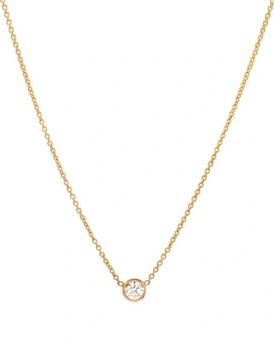 Zoe Lev Jewelry 14k Yellow Gold 0.10ct Bezel Diamond Necklace