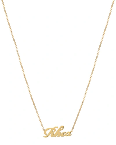 Zoe Lev Jewelry Personalized Script Necklace, 14k Yellow Gold