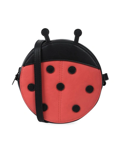 Stella Mccartney Girls' Faux-leather Ladybug Crossbody Bag In Red
