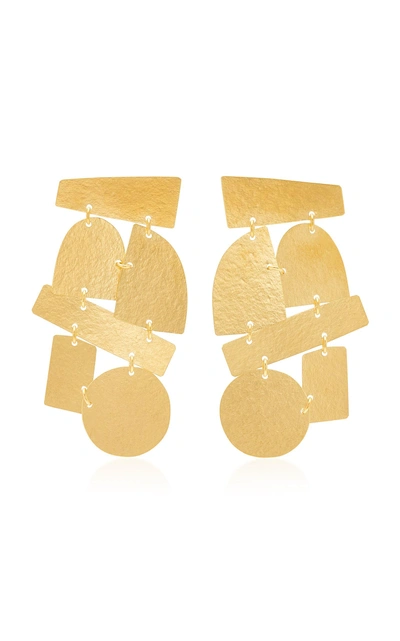 Annie Costello Brown Paradiso 18k Gold-plated Earrings