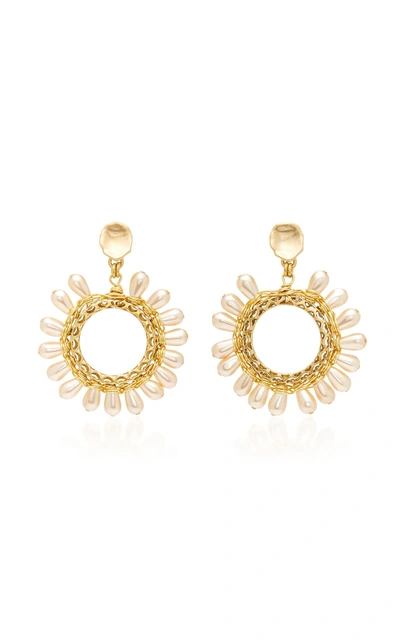 Brinker & Eliza Clementine 24k Gold-plated Glass Pearl Earrings