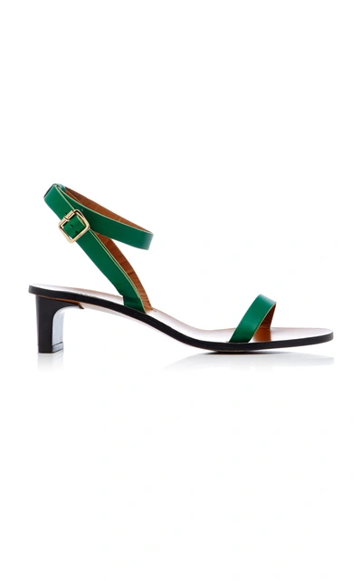 Atp Atelier Cachi Leather Sandals In Green