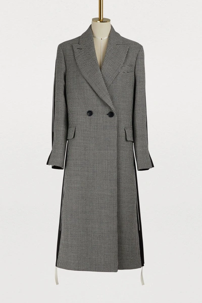 Stella Mccartney Chana Wool Coat In 8486 - Ink/ivory