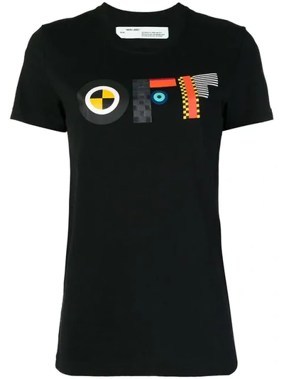 Off-white Flags Logo T-shirt In Black