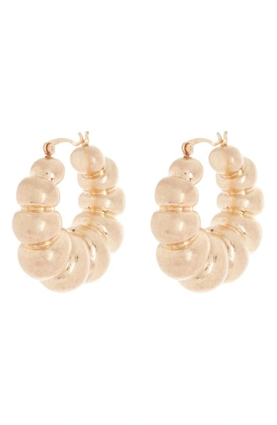 Area Stars Bubble Hoop Earrings In Gold