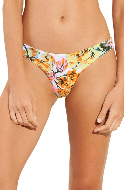 Maaji Vintage Age Flirt Bikini Bottoms In Yellow Multicolor