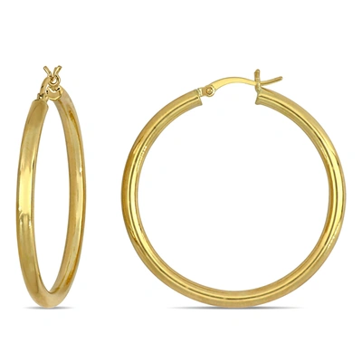 Mimi & Max 40mm Hoop Earrings In 10k Yellow Gold