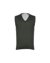 Daniele Alessandrini Sleeveless Sweater In Dark Green