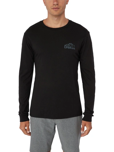 O'neill Noodler Mens Cotton Crewneck Graphic T-shirt In Black