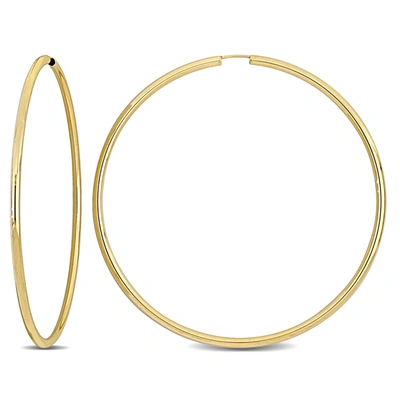 Mimi & Max 70mm Hoop Earrings In 14k Yellow Gold