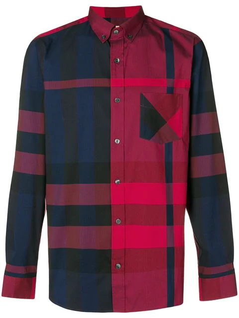 burberry large check shirt
