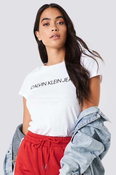 Calvin Klein Core Institutional Logo Tee White