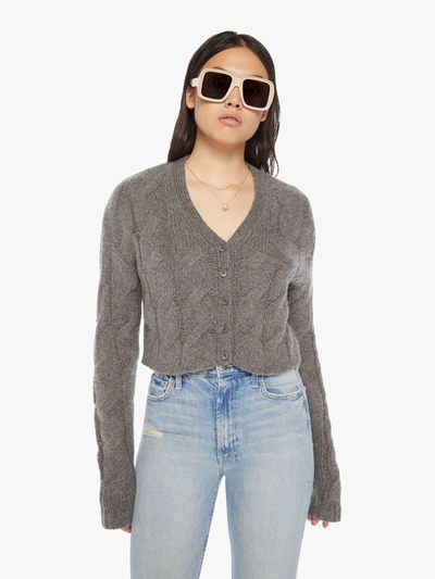 Sablyn Jolie Cable Knit Cardigan Thunder Sweater In Grey