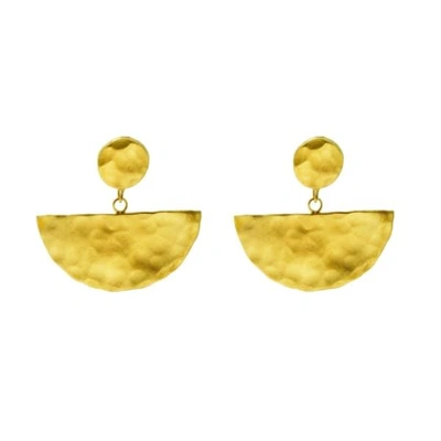 Yvonne Henderson Jewellery Gold Half Moon Drop Earrings