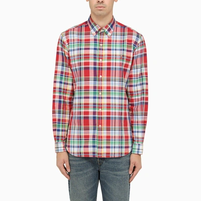 Polo Ralph Lauren Multicoloured Check Pattern Cotton Shirt In Red