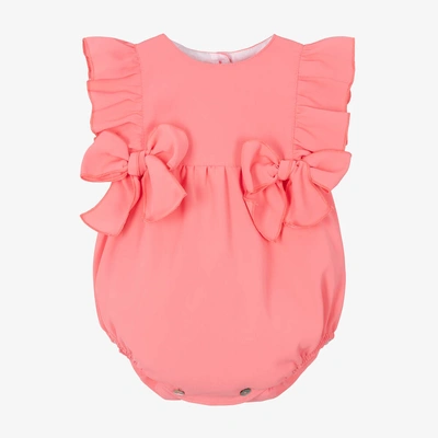 Phi Clothing Babies' Girls Coral Pink Ruffle Shortie