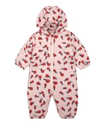 Stella Mccartney Ladybird Puddle Overall 3 Months-3 Years In Pink