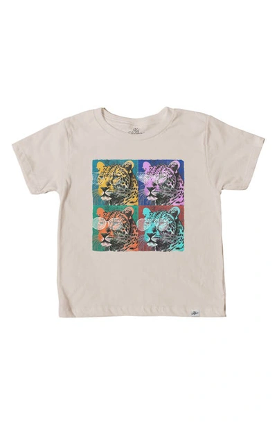 Kid Dangerous Kids' 2-pack Leopard Warhol Graphic T-shirts In Natural