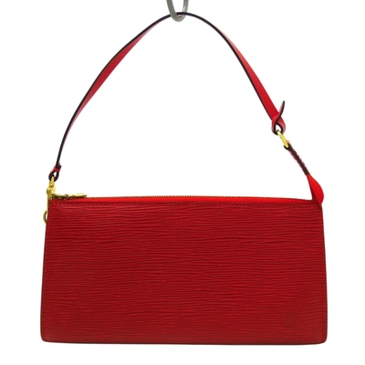 Pre-owned Louis Vuitton Pochette Accessoires Red Leather Clutch Bag ()