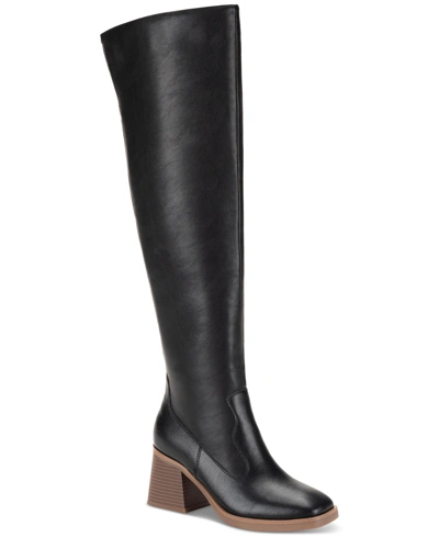 Sun + Stone Women's Vivvii Over-the-knee Dress Boots, Created For Macy's In Black
