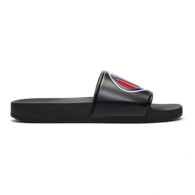 Champion Hydro C Slide Sandal In Black/white/red