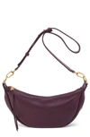 Hobo Knox Leather Crescent Crossbody Bag In Ruby Wine