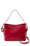 Hobo Small Render Leather Crossbody Bag In Claret