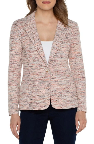 Liverpool Los Angeles Bouclé Fitted Blazer In Lava Flow Boucle