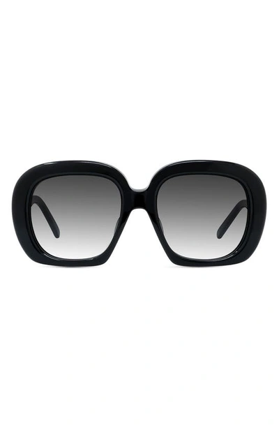 Loewe Curvy 53mm Square Sunglasses In Black