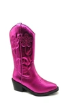 Steve Madden Kids' Jcalado Western Boot In Pink Metallic