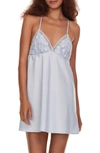 Flora Nikrooz Kylie Charm Satin Chemise In Blue