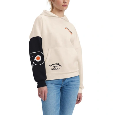 Tommy Hilfiger Women's  Cream, Black Philadelphia Flyers Harriet Pullover Hoodie In Cream,black