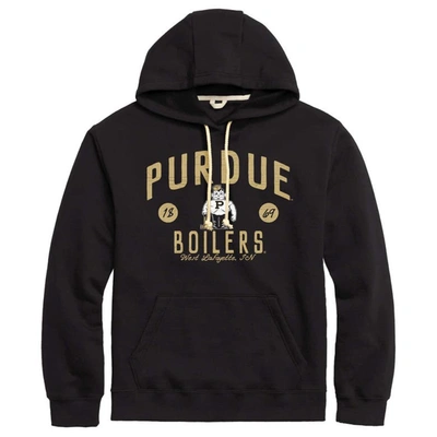 League Collegiate Wear Black Purdue Boilermakers Bendy Arch Essential Pullover Hoodie