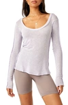 Free People Cabin Fever Long Sleeve Top In Evening Haze