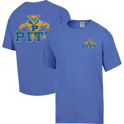 Comfort Wash Royal Pitt Panthers Vintage Logo T-shirt In Light Blue
