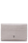 Hobo Jill Leather Trifold Wallet In Light Grey
