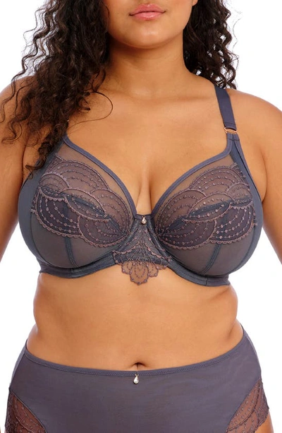 Elomi Priya Full Figure Underwire Plunge Bra In Storm