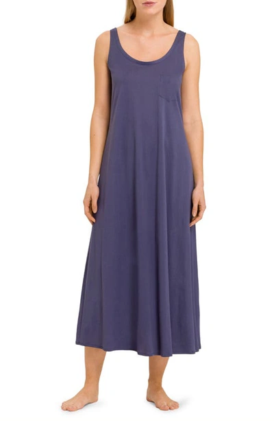 Hanro Deluxe Cotton Nightgown In Nightshade