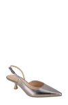 Bcbgeneration Kittie Pointed Toe Half D'orsay Slingback Pump In Pewter