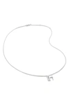 Monica Vinader Initial Pendant Necklace In Sterling Silver - H