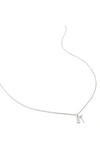 Monica Vinader Initial Pendant Necklace In Sterling Silver - K