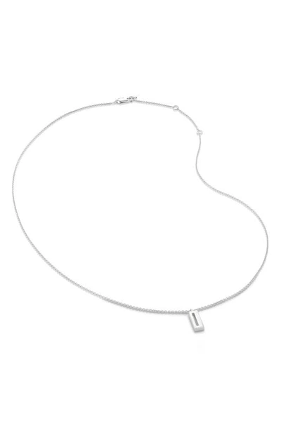 Monica Vinader Initial Pendant Necklace In Sterling Silver - I