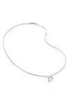 Monica Vinader Initial Pendant Necklace In Sterling Silver - P