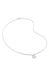 Monica Vinader Initial Pendant Necklace In Sterling Silver - G