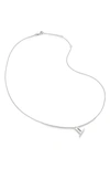 Monica Vinader Initial Pendant Necklace In Sterling Silver - Y