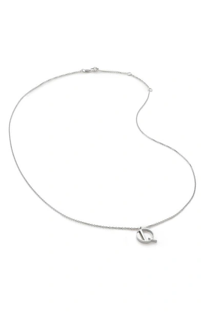 Monica Vinader Initial Pendant Necklace In Sterling Silver - Q