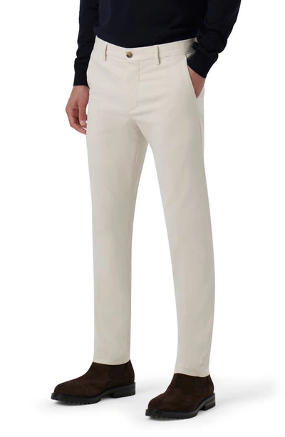 Bugatchi Stretch Cotton Blend Twill Chinos In Stone