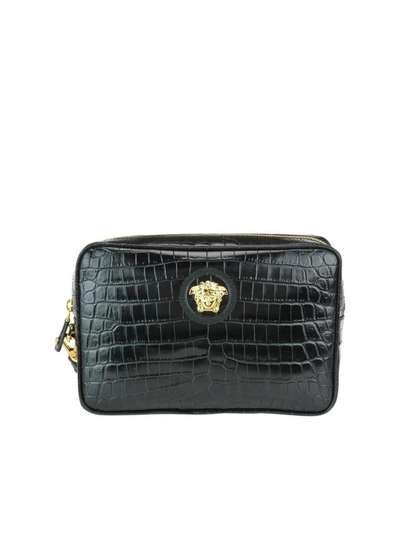 Versace Medusa Pouch In Black/gold