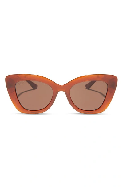 Diff 52mm Cat Eye Sunglasses In Brown